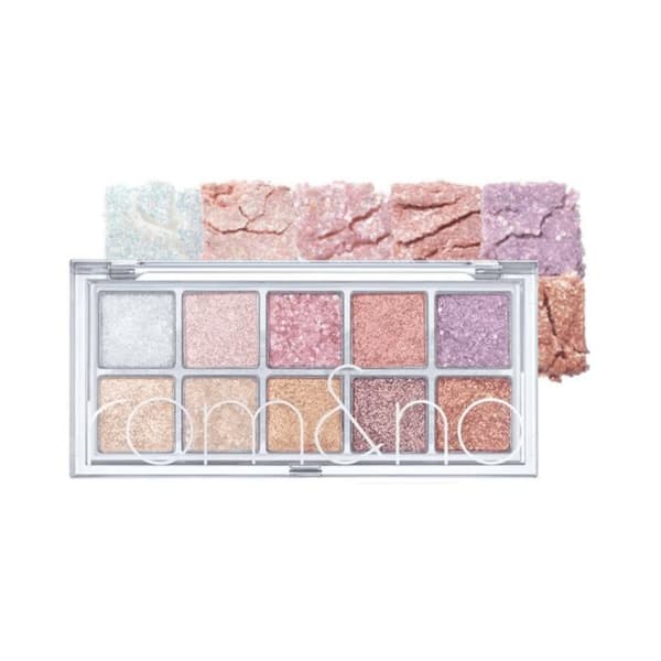 rom&nd Better Than Palette 00 Light & Glitter Garden 8g - 10 glitter-pastellisävyisen luomivärin paletti
