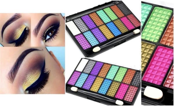 Saffron 16 Shades Metallic Pearl Eyeshadow Palette