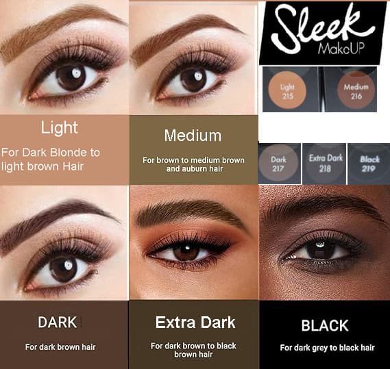 Sleek Brow Intensity Brow Gel and Highlighter - Medium 216