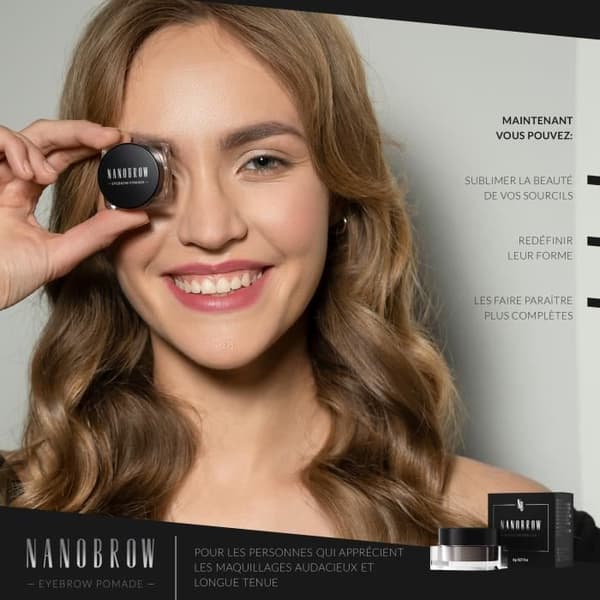 Nanobrow Eyebrow Pomade Mörkbrun - Vattentät Ögonbrynspomada