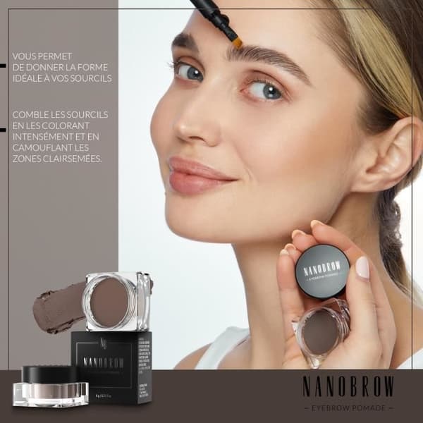 Nanobrow Eyebrow Pomade Mörkbrun - Vattentät Ögonbrynspomada