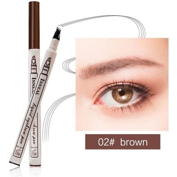 Vattentät ögonbryn Eyeliner Ögonbrynspenna Penna med borste Makeup Kosmetik