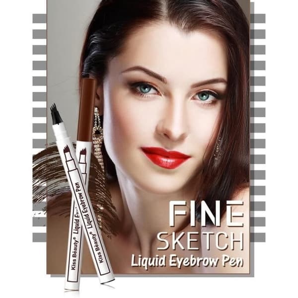 Tatuering ögonbrynspenna med fyra spetsar Långvarig vattenfast ögonmakeup Gel Crayon Sourcil
