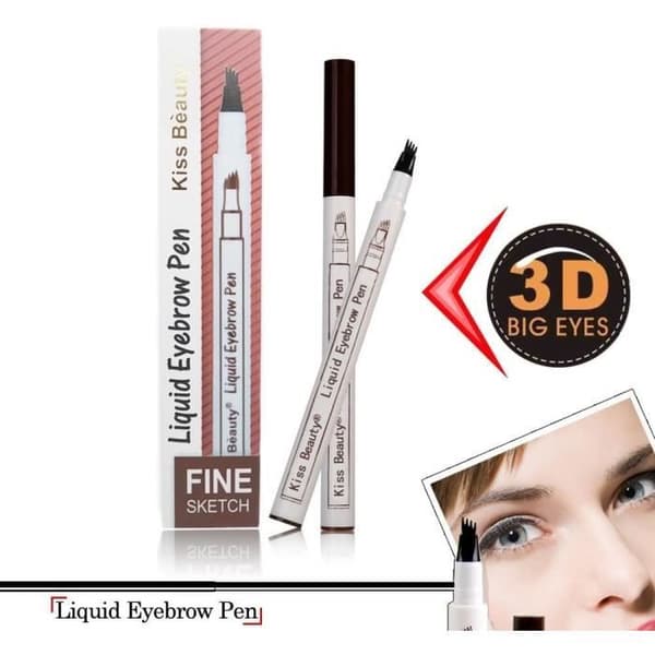 Tatuering ögonbrynspenna med fyra spetsar Långvarig vattenfast ögonmakeup Gel Crayon Sourcil