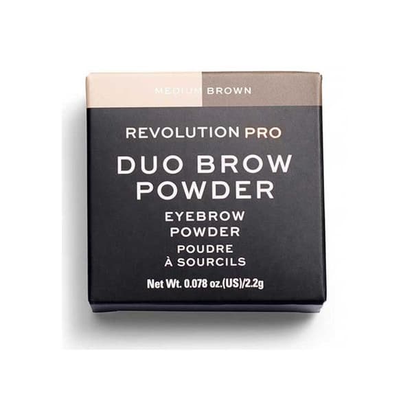 Makeup Revolution - Duo Brow Powder - Medium Brown Bi-Color