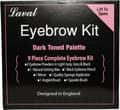 Miniatyrbild 4 av 4: Laval Brow Palette 9 PCS-Pencil+Brush+Wax+3Powders-Dark Toned