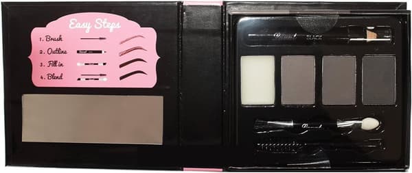 Laval Brow Palette 9 PCS-Pencil+Brush+Wax+3Powders-Dark Toned