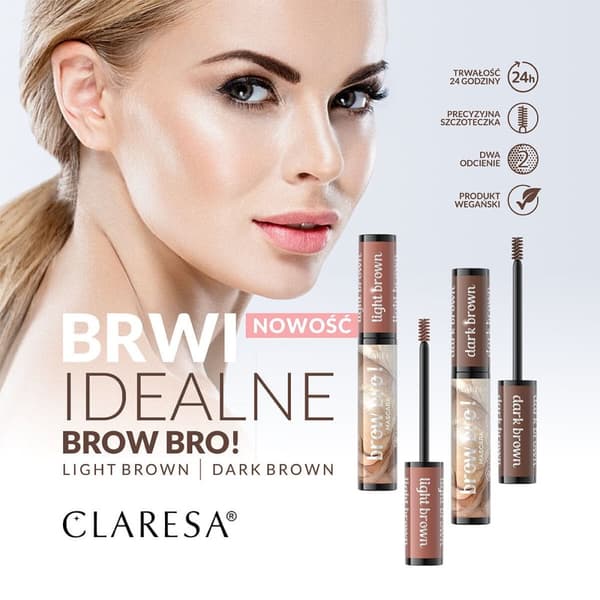 Claresa kulmakarvojen ripsiväri BROW BRO! 01 Vaaleanruskea