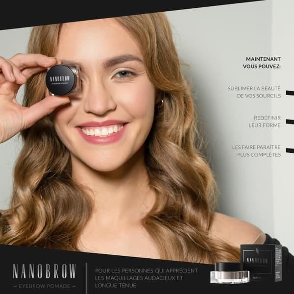 Nanobrow Eyebrow Pomade Medium Brown - Vattentät Ögonbrynspomada