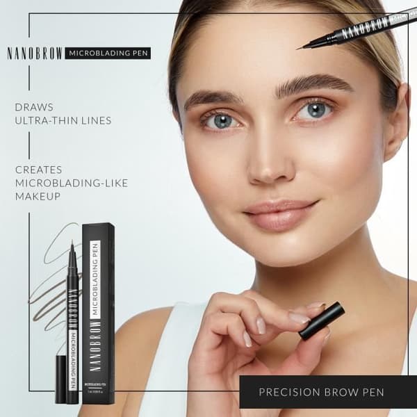Microblading Nanobrow Warm Blonde Eyebrow Pencil - ögonbrynspenna, microblading effekt, accentuerar, förtätar och fyller ut ögonbrynen