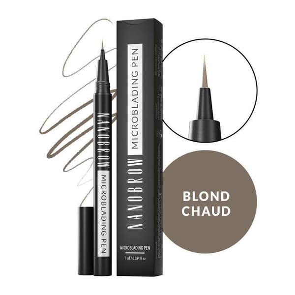 Microblading Nanobrow Warm Blonde Eyebrow Pencil - ögonbrynspenna, microblading effekt, accentuerar, förtätar och fyller ut ögonbrynen
