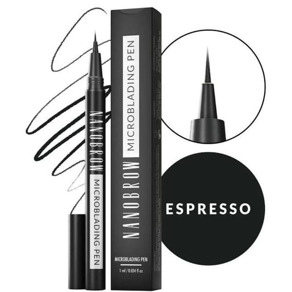 Nanobrow Espresso Microblading Eyebrow Pencil - ögonbrynspenna, microblading effekt, accentuerar, förtätar och fyller ut ögonbrynen