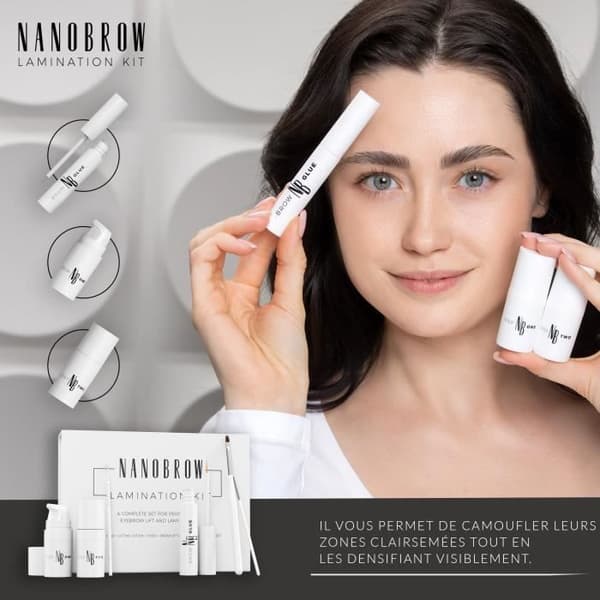 Nanobrow Lamination Kit för ögonbryn - professionell ögonbrynsstyling hemma, DIY-lamineringssats