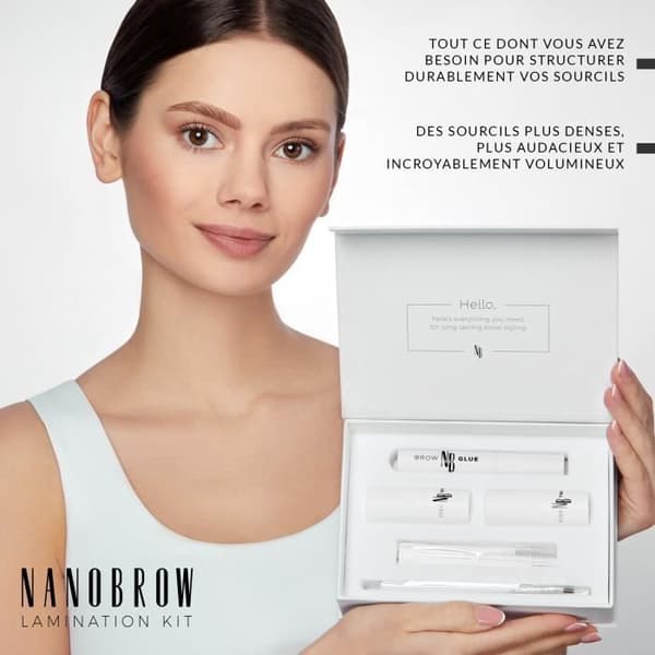 Nanobrow Lamination Kit för ögonbryn - professionell ögonbrynsstyling hemma, DIY-lamineringssats