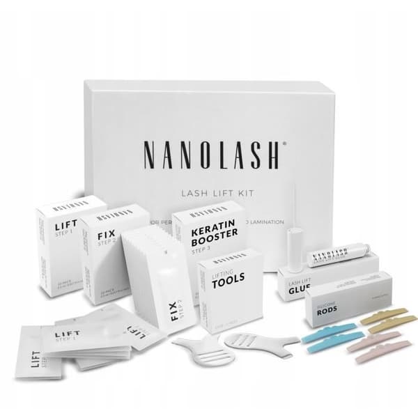 Kit för ögonfranslyft och laminering Nanolash - ögonfranslyft kit för hemmabruk och salong, DIY ögonfranslyft