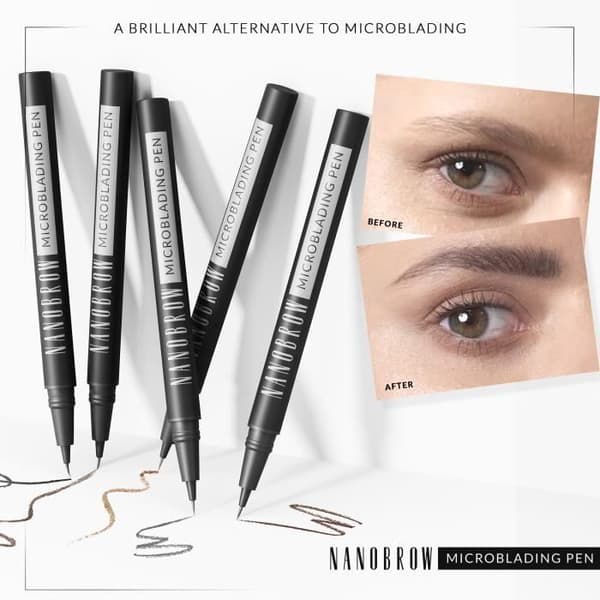 Nanobrow Ash Blonde Microblading Eyebrow Pencil - ögonbrynspenna, microblading effekt, accentuerar, förtätar och fyller ut ögonbrynen