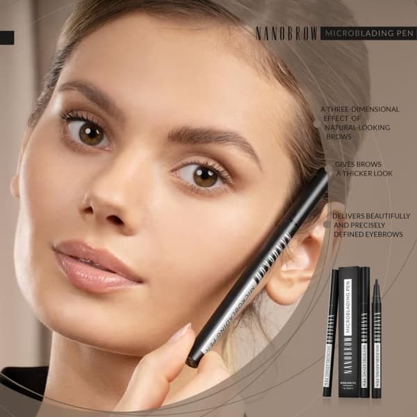 Nanobrow Ash Blonde Microblading Eyebrow Pencil - ögonbrynspenna, microblading effekt, accentuerar, förtätar och fyller ut ögonbrynen