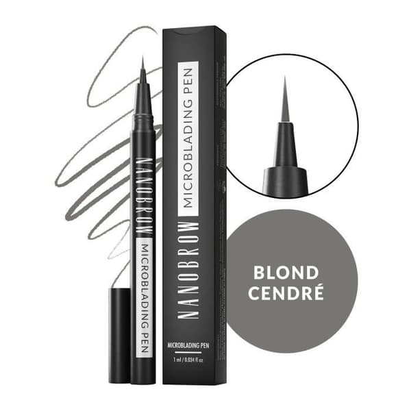 Nanobrow Ash Blonde Microblading Eyebrow Pencil - ögonbrynspenna, microblading effekt, accentuerar, förtätar och fyller ut ögonbrynen