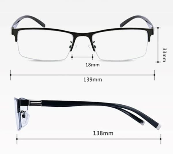 Half Frame Business Myopi Glasögon Unisex Mode Blå Ljus Blockerande Glasögon