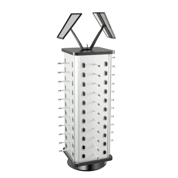 Ögondisplayställ, Stor kapacitet, 360° rotation, Hållbar design,Silver