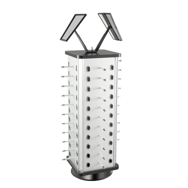 Ögondisplayställ, Stor kapacitet, 360° rotation, Hållbar design,Silver