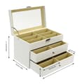Miniatyrbillede 1 af 2: Sunglasses Organizer, 3-lags opbevaring, 18 rum, elegant design,HVID