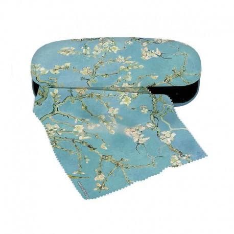Glasögonetui med putsduk Mandelblommor från Fridolin