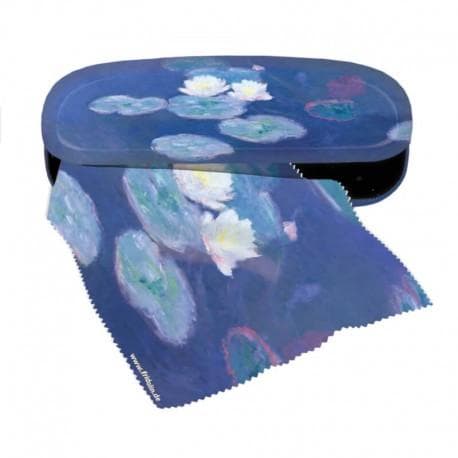 Glasögonetui med putsduk Näckrosor från Fridolin