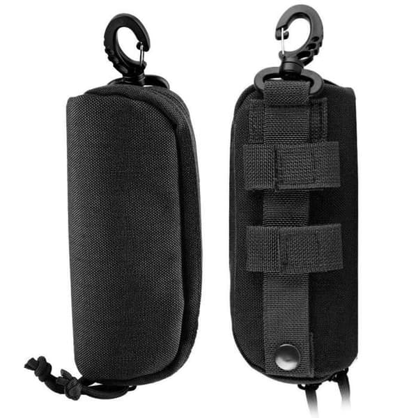 Glasögonpåse - Militär - Halvstyv - Glasskydd - Plastkarbinhake - Nylon