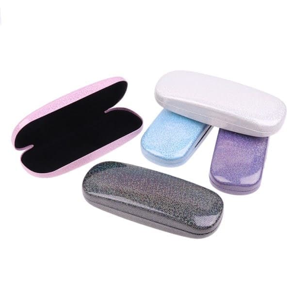 1kpl Compression PU Nahka Myopia Case Bullet Buckle Glitter Silmälasikotelo Purppura - Täydellinen