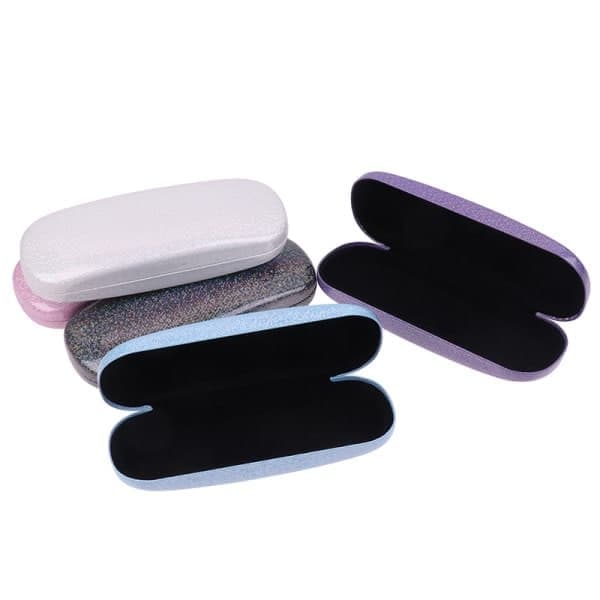 1kpl Compression PU Nahka Myopia Case Bullet Buckle Glitter Silmälasikotelo Purppura - Täydellinen