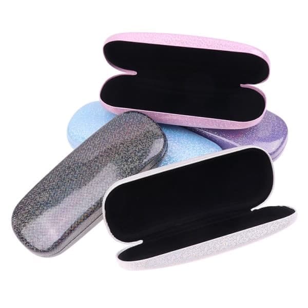 1kpl Compression PU Nahka Myopia Case Bullet Buckle Glitter Silmälasikotelo Purppura - Täydellinen