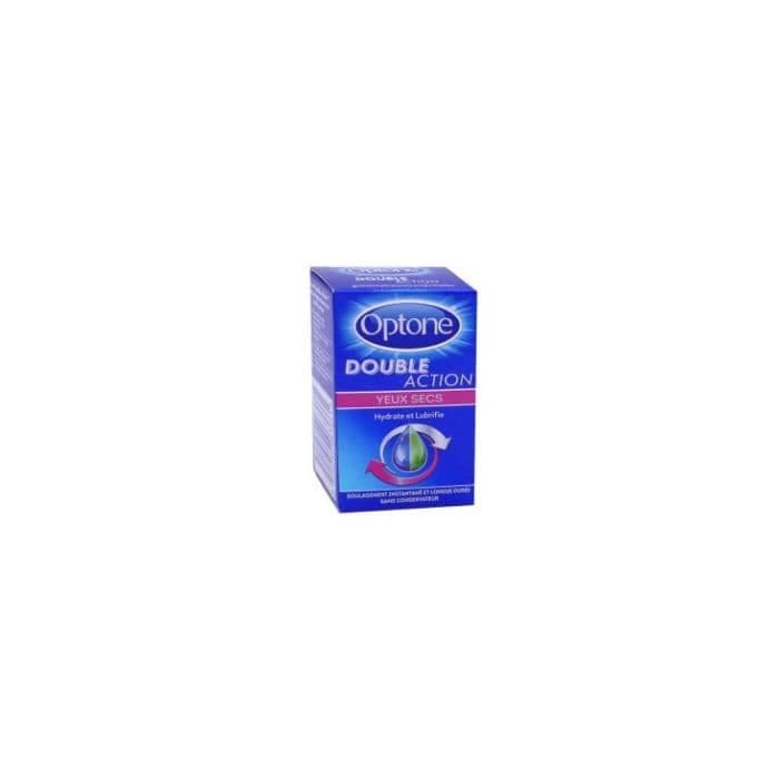 Optone Double Action Hydrating Eye Drops Dry Eyes 10ml