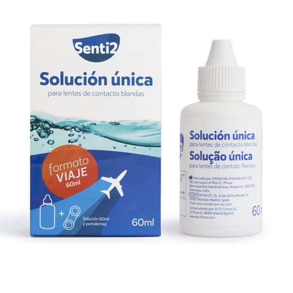 SENTI2 UNIQUE solution with hyaluronic acid + lens holder 60 ml