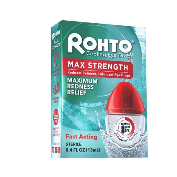 Ögondroppar - Rohto - Cool Max - Maximal Lättnad - Antirödhet - Intensiv Fräschhet