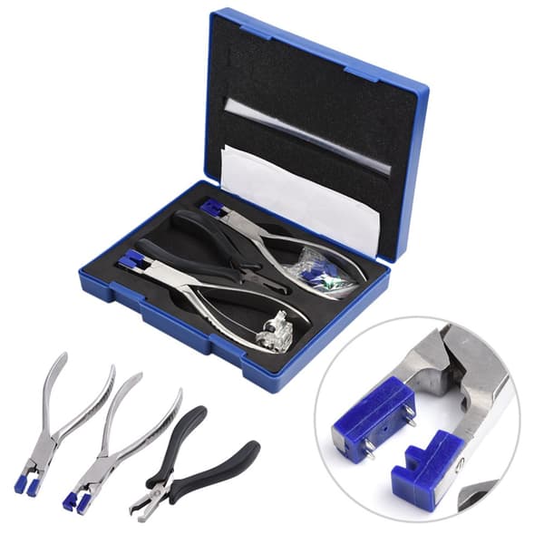 Professionell Glasögon Tångset, Hållbart Material av Hög Kvalitet, Lätt Reparation av Rimless Ram,Ljusblå