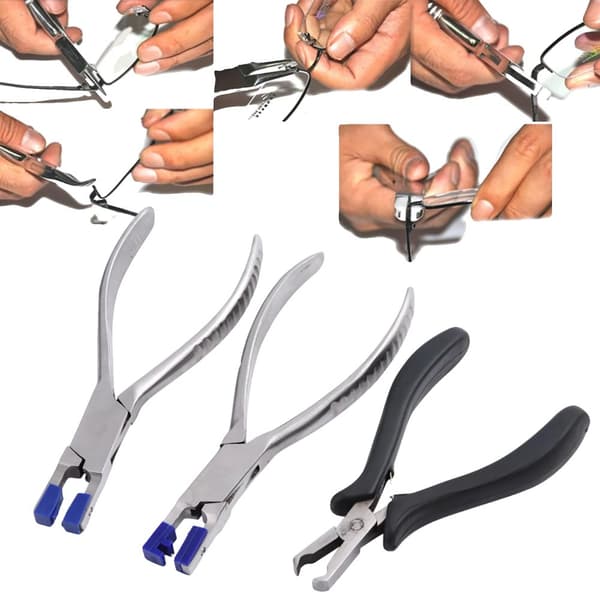 Professionell Glasögon Tångset, Hållbart Material av Hög Kvalitet, Lätt Reparation av Rimless Ram,Ljusblå