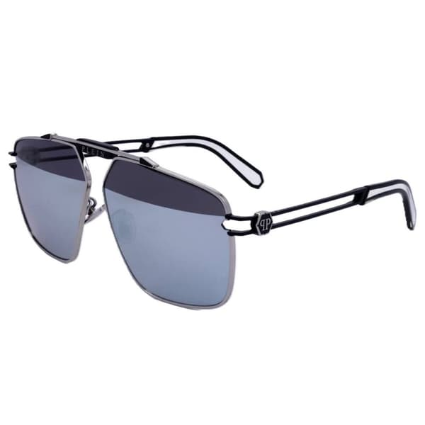 Solbriller til mænd PHILIPP PLEIN SPP049M SHINY PALLADIUM SEMI MATTE BLACK