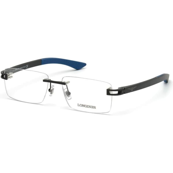 Herre Glassramme Longines LG5006-H-55002 Svart Ø 55 mm