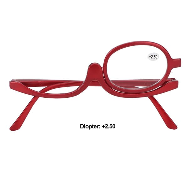 Förstoringsglasögon Sminkglasögon Enlins Roterbara Fashionabla ögonsminkglasögon för kvinnor Röda(+2,50 )