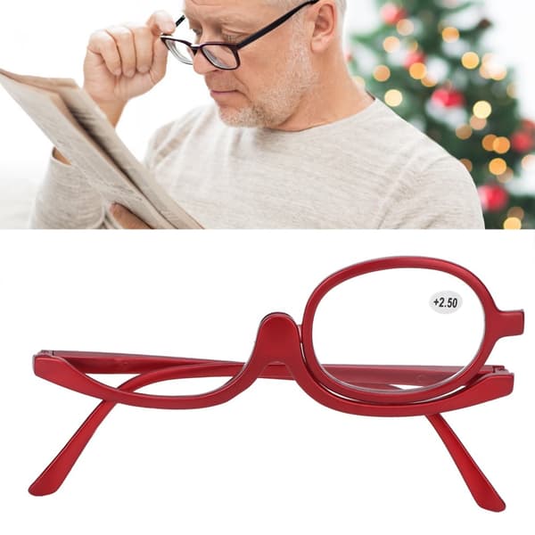 Förstoringsglasögon Sminkglasögon Enlins Roterbara Fashionabla ögonsminkglasögon för kvinnor Röda(+2,50 )