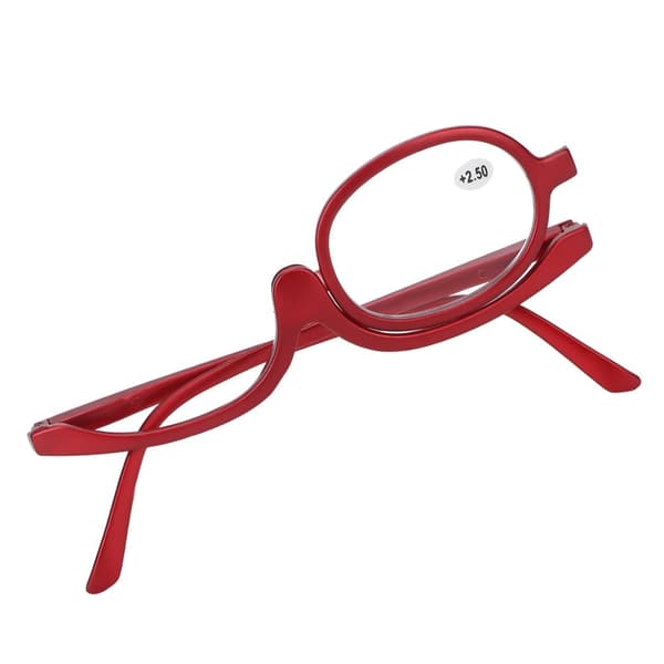 Förstoringsglasögon Sminkglasögon Enlins Roterbara Fashionabla ögonsminkglasögon för kvinnor Röda(+2,50 )