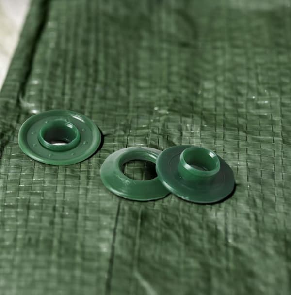 Windhager öljetter - 06237 - Set med 6 plastöglor för staketpaneler grön