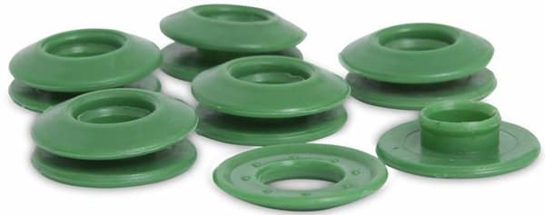 Windhager öljetter - 06237 - Set med 6 plastöglor för staketpaneler grön