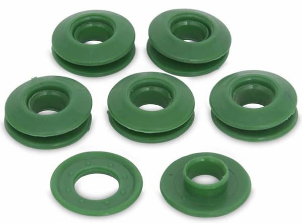 Windhager öljetter - 06237 - Set med 6 plastöglor för staketpaneler grön
