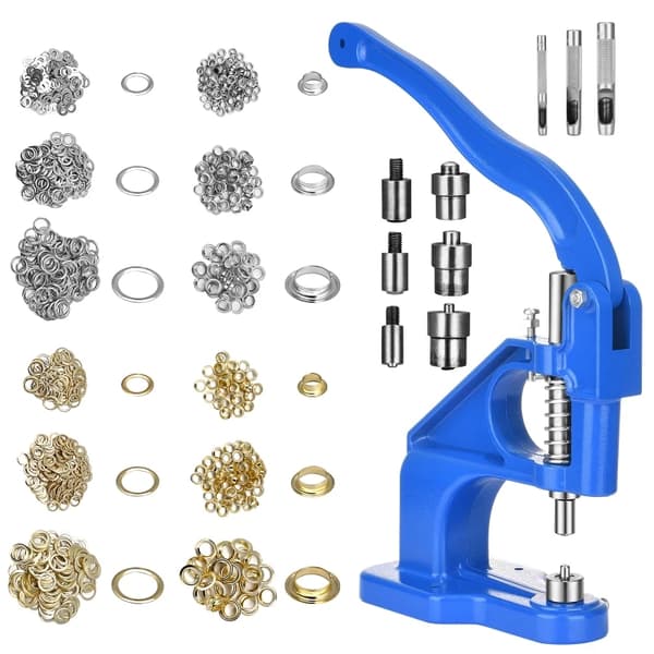 Raskas Grommet Eyelet -kone, Monipuolinen Die Set, Ergonominen Kahva,Musta
