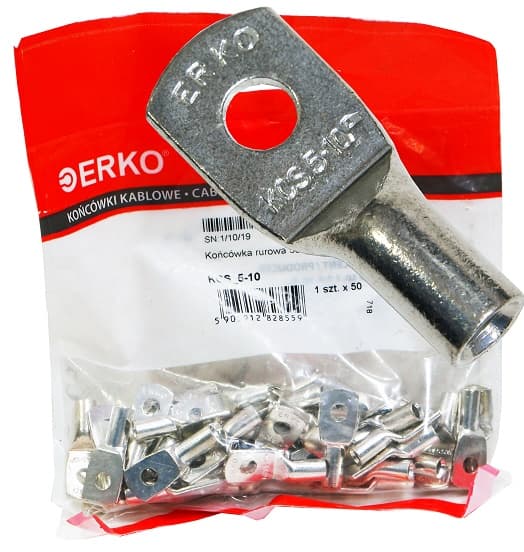 Øjerørsterminal KCS CU 10mm M5 50stk ERKO