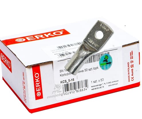 Øjerørsende KCS CU 16mm M5 50stk ERK
