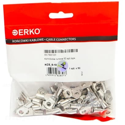Øje rørterminal KCS CU 10mm M6 50stk ERKO