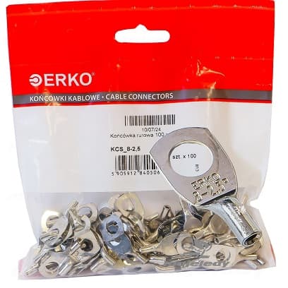 Silmukkaputkiliitin KCS CU 2,5mm M8 100kpl ERKO